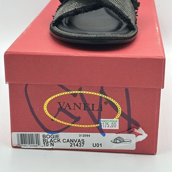 Vaneli Bogie Slides Size 10N Black Canvas NIB - Picture 4 of 14
